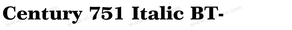 Century 751 Italic BT字体转换